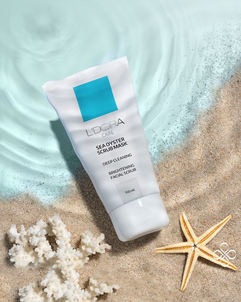 ماسک اسکراب با دانه های شنی ریز صدف دریایی